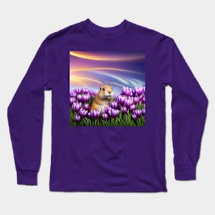 Gopher in Crocuses Long Sleeve T-Shirt